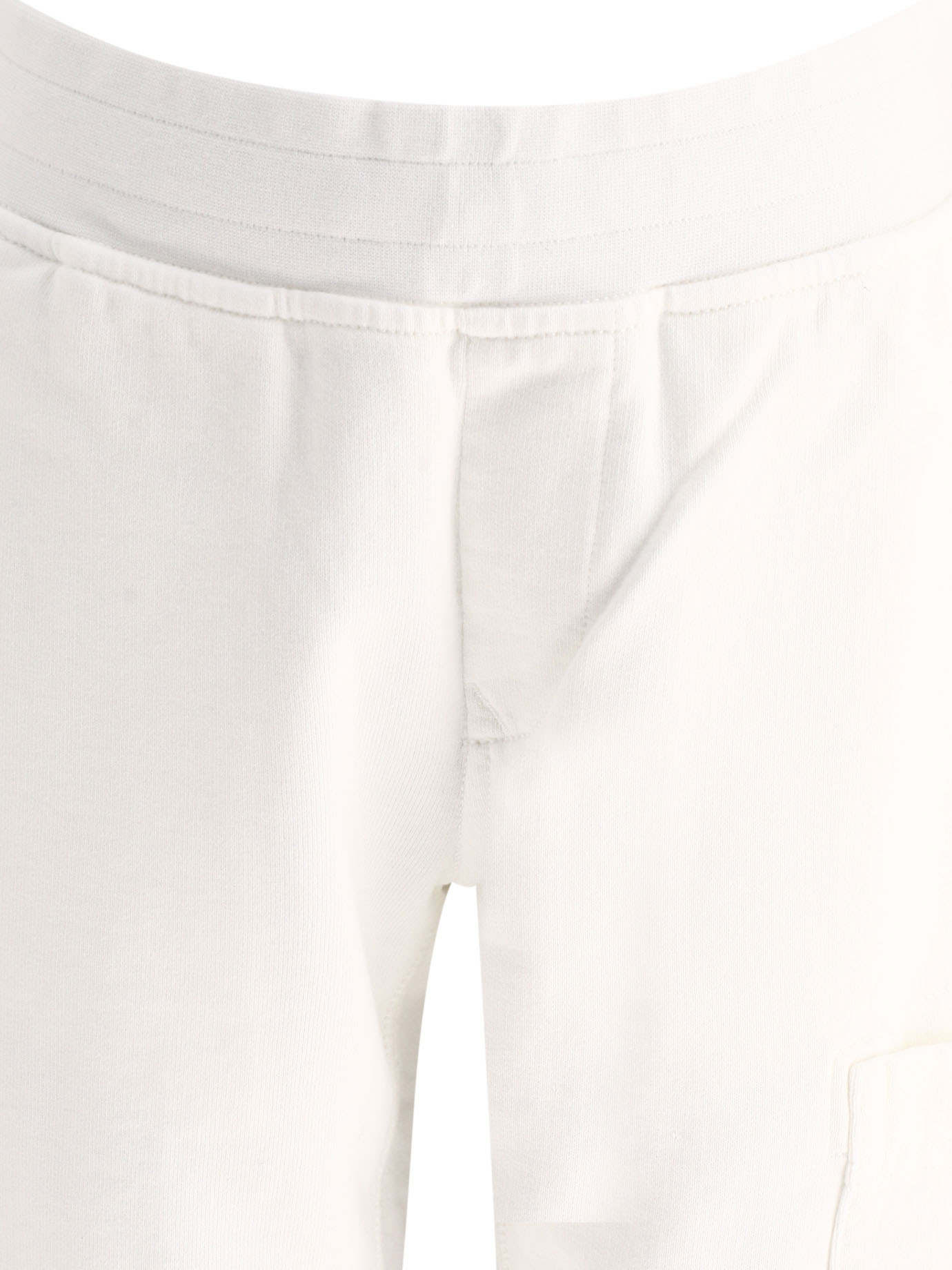 STONE ISLAND JUNIOR White Compass shorts